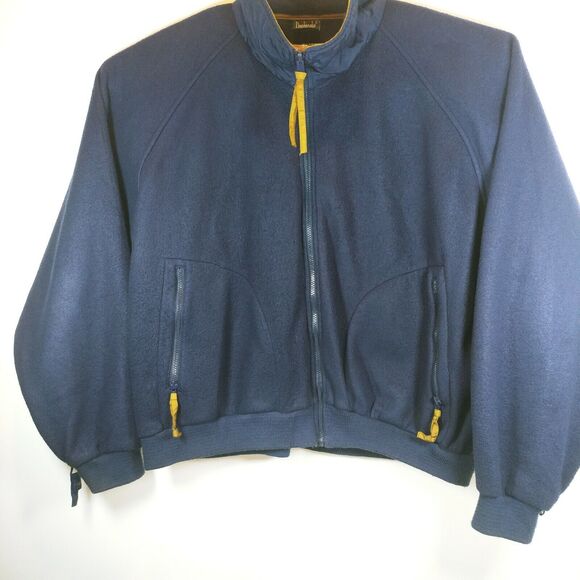 Vtg Dunbrooke Sport Full Zip Fleece Jacket Sz XXL Blue Brown Warm zip pockets - Picture 7 of 8